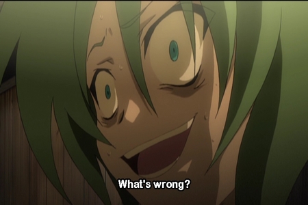  nyeh, there's probably been più creepier pictures from this Anime but i'm being lazy Shion from Higurashi