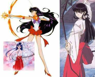 Rei Hino (Sailor Mars) from Sailor Moon and Kikyo from InuYasha! ^-^