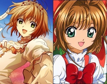  Sakura from Tsubasa and Sakura from Card Captor Sakura.