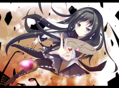  Akemi Homura from Puella Magi Madoka Magica Both of us has the same personality...Cold,athletic and smart (well that's what my mga kaibigan said) Even though I am cold I am really a shy person...like Akemi was...