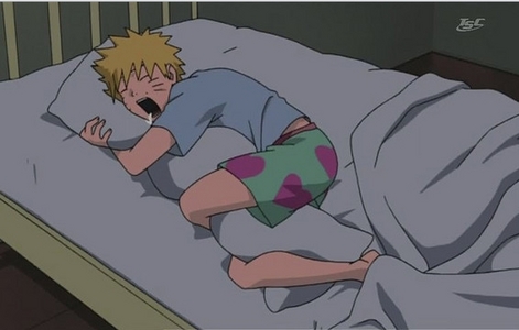 Well here's a picture of Naruto sleeping. 