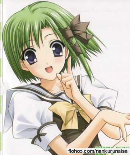 Asa Shigure from Shuffle! In the end of the anime, she has longer hair.^^