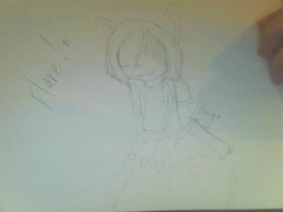  Here~ Sorry, It's just a sketch. :c (I broke my camera, so I had to use my webcam.)