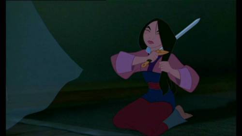  Mulan! :D [I]I remember when I was like 7, I was watching this on video once and I was singing along to the song and got scissors and cut off half of my hair and ran around my house shouting “I AM MULAN” then my mum saw my hair when and کہا “Yes آپ are, I’m sending آپ to war.” I then shouted at her “DISHONOR ON YOU” and cried. Half of my hair was at my shoulders and half was at my bum. I cried when she cut it off, I remember thinking the look gave me edge. It was a very heart-wrenching, emotional دن for me.[/I]