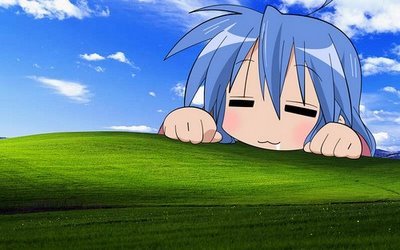 Hmm I think background of Kona-chan from Lucky Star is amazing!XD
