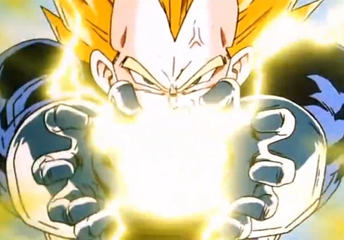  No. This is vegetas reaction......
