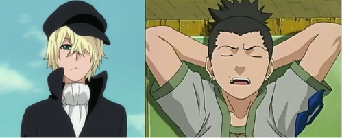  Id have to say a combination of Yukio from Bleach cause I'm good a video games and Shikamaru Nara from Naruto cause im lazy and laid back