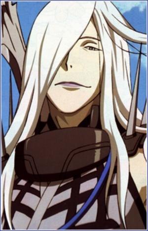 Akechi Mitsuhide from Sengoku BASARA. Also known as Reaper from Devil Kings. He is insane bad guy. Played by the amazing Vic Mignogna in the anime <3