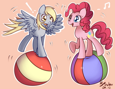 Pewdiepie, and My Little Pony: friendship is magic~ (manly Pinkie and Derpy :3)
