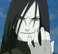  mine is O.. so that would be... uhmm~ i can't think of anyone right now but Orochimaru... :P