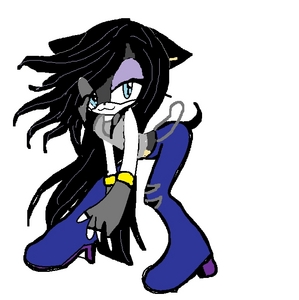  Name : Marceline The Hedgehog Age : 16 Weapon : Her Claws and her gun फर colour : Black Personalities : Stuborn,Tomboy,goth,emo,hppy go lucky Power : Chaos Universe,Darkness, teleport,Shape-shifter. She is Shadow The Hedgehog Little Sister