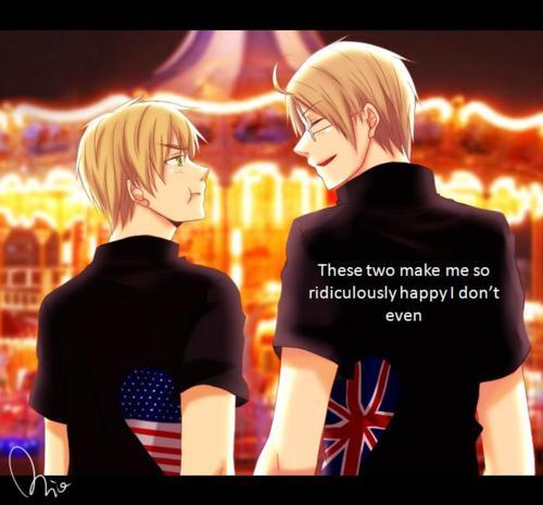  <3 UsUk is my OTP I dont pair him with many others except Scotland and pirate!Spain ^^