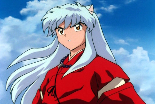 Inuyasha because he is cute and i want to feel his doggy ears. I just feel the urge to. Kagome and mother were able to touch them.