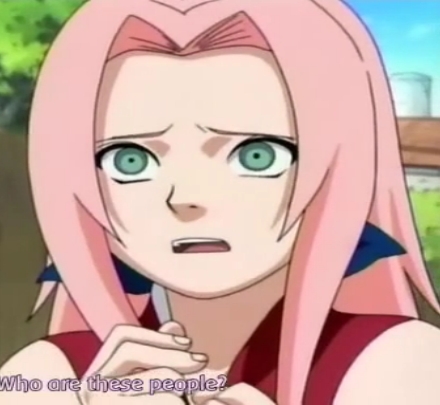 Haruno Sakura-chan from Naruto! At first I wasn't too big on her because of her calling Ino a boar..even though that's what the name Ino means but she was using it as an insult and I didn't like that but I eventually got past that and I started to like her.