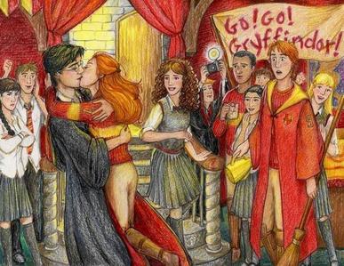  i wish they could have done harry and ginny's first 키스 the same way they did in the 책 :)