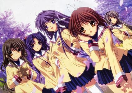  Clannad and Clannad: The After Story are both really good! It has comedy in it, as well as romance. It's a very touching and emotional story. :)