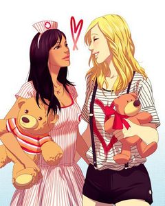  If you know me I am a fã of fanart and a crazy Brittana fã so here's my picture. I'm also a big fã of Emma but these to very well beat her.