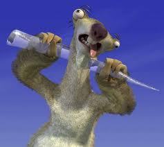 Hit Sid the sloth. Works every time!