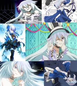  Well it's not really bleu, but it has a little bit blue in it... Echo and The Will Of The Abyss from Pandora hearts