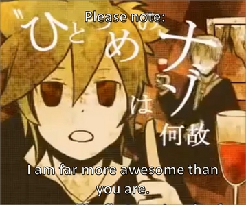  Len Kagamine. (Which is [i]just below[/i] Prussia.) B) Picture related.