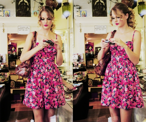 she is also known to wear alot of floral dresses :)
