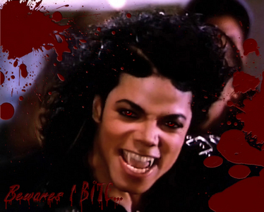  omg yes! :D i dont know how many times i've been angan-angan about Michael as a vampire and i have so many pics of MJ with fangs. its so sexy and i would Cinta to be his "Bella" ;) but i dont want him to be a Twilight vampire cause they are stupid and boring. i dont mind if he bites me...