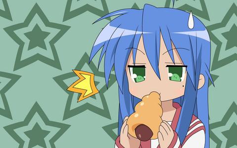 Konata is obsessed with anime XD