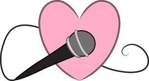 i think it is going to be a pink heart with a microphone well she is good at singing
