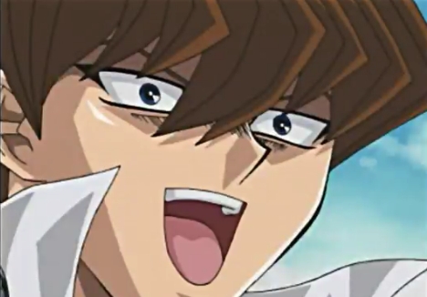  Mr.Kaiba from Yu-Gi-Oh!. He doesn't smile very much :p