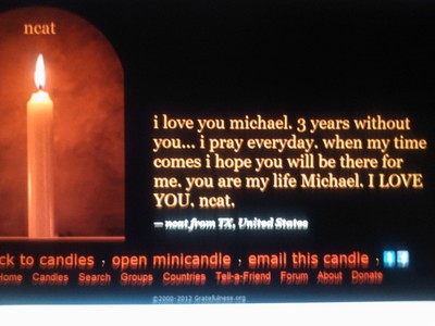  i lit a candle for our Michael.