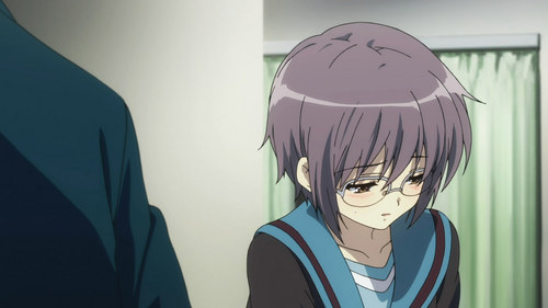  yuki nagato she looks like shes going to cry but she is just too shy ^^