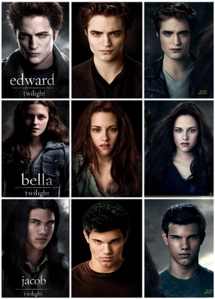 1. Edward (love him)
2. Bella (like her)
3. Jacob (also like him)