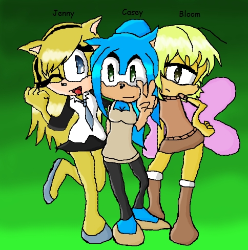  (Jenny's at the left, Casey's in the middle, and Bloom's at the right) Casey : >:\ Give me a boost, Jen. Jenny : :D *giggles* Okay. >:( *kneels down and puts hads infront of her, which are together* Casey : *stands on Jenny's hands* Jenny : :D *giggles and launches Casey in the air, sending her to Nazo* (Jenny's at the left, Casey's in the middle, and Bloom's at the right; Base used for pic)