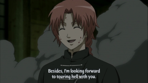 Kamui from Gintama o.o His even smiles when his killing people <3