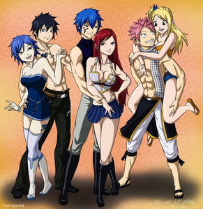  All of my お気に入り couples from Fairy Tail Jerza , Gruvia and NaLu!