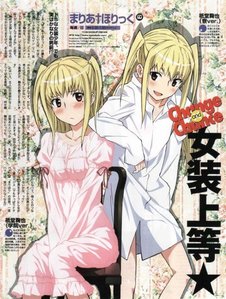 shizu and mariya shidou

they are twins who are also cross dressers.
mariya is on an all girls school
while shizu is on the an boys school
from[b] maria holic[/b]

other picture
http://miaochii.multiply.com/photos/album/6/picture-of-anime-twins#photo=30