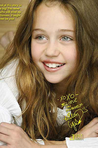  Post a pic of Miley when she was little.