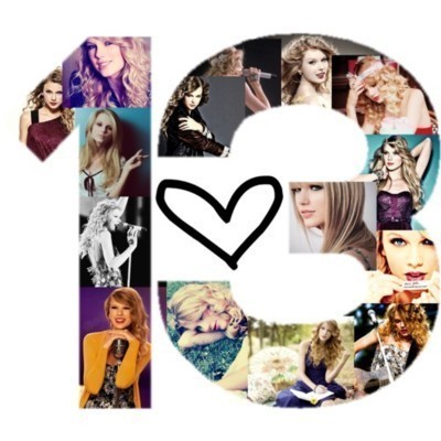 post a pick with taylor swift and the number 13