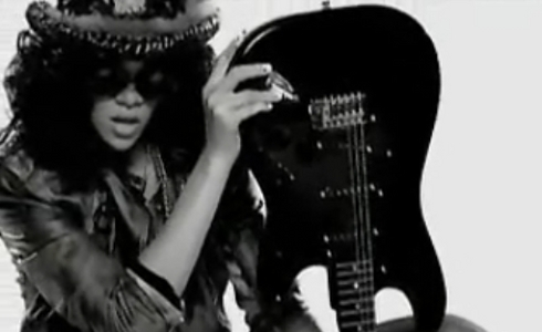post a pic. of rihanna in rockstar 101 video>>><<<