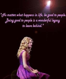 post a picture of taylor with a quote written somewhere on the picture 
