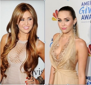  <PROPS> this time u have to post a pic of miley wearig a gorgeous dress !