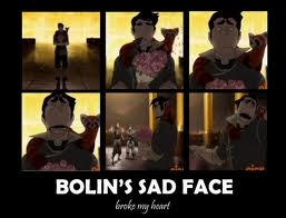 If you were Bolin, how would you react during this scene?