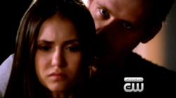  Klaus and Elena "Would bạn like a drink, from the dopplegangers neck?"