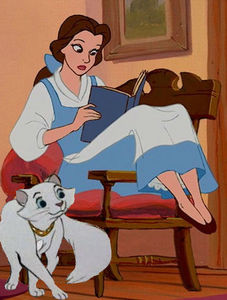 Belle reading with Duchess