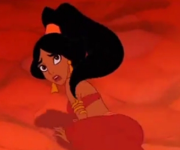  Also, what happened to Jasmine's crown? we do not see her take it off, или fall down.