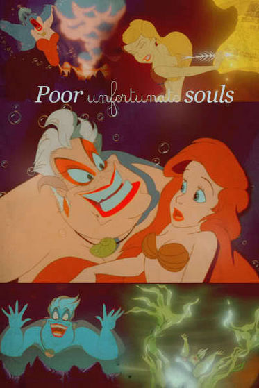  Poor Unfortunate Souls Sequence: I 愛 this part of the movie it is so incredible. The temptation (human form and Eric), the treachery (Ursula's secret plan to steal the kingdom), and the sacrifice (Ariel's beautiful voice).