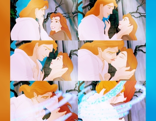  Belle and Adam's Kiss: First of all Prince Adam is SO hot when he transforms. Aside from that their 爱情 is so pure because they were able to see through each other's imperfections and still 爱情 one another. Not to mention break the spell.