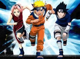  Naruto and teammates: sakura and sasuke.