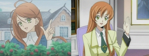  Lydia Carlton (Earl and Fairy) and Shirley Fenette (Code Geass) Lydia and Shirley both have long оранжевый hair and green eyes. As far as personality I haven't watched Earl and Fairy and so this is judged purely on looks.