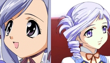  Aria (Sister Princess) and Lumiere (Kiddy Grace) For these two, looks are the only category that I know of for similarities because I have not watched Kiddy Grade. However, I think they are both French since Aria is from a French noble family and Lumiere